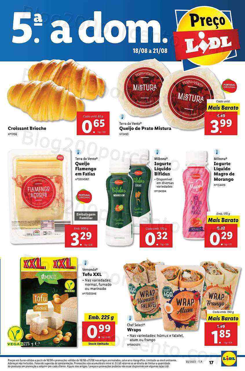 Antevisão Folheto LIDL Promoções de Quinta a Domingo - 18 a 21 agosto