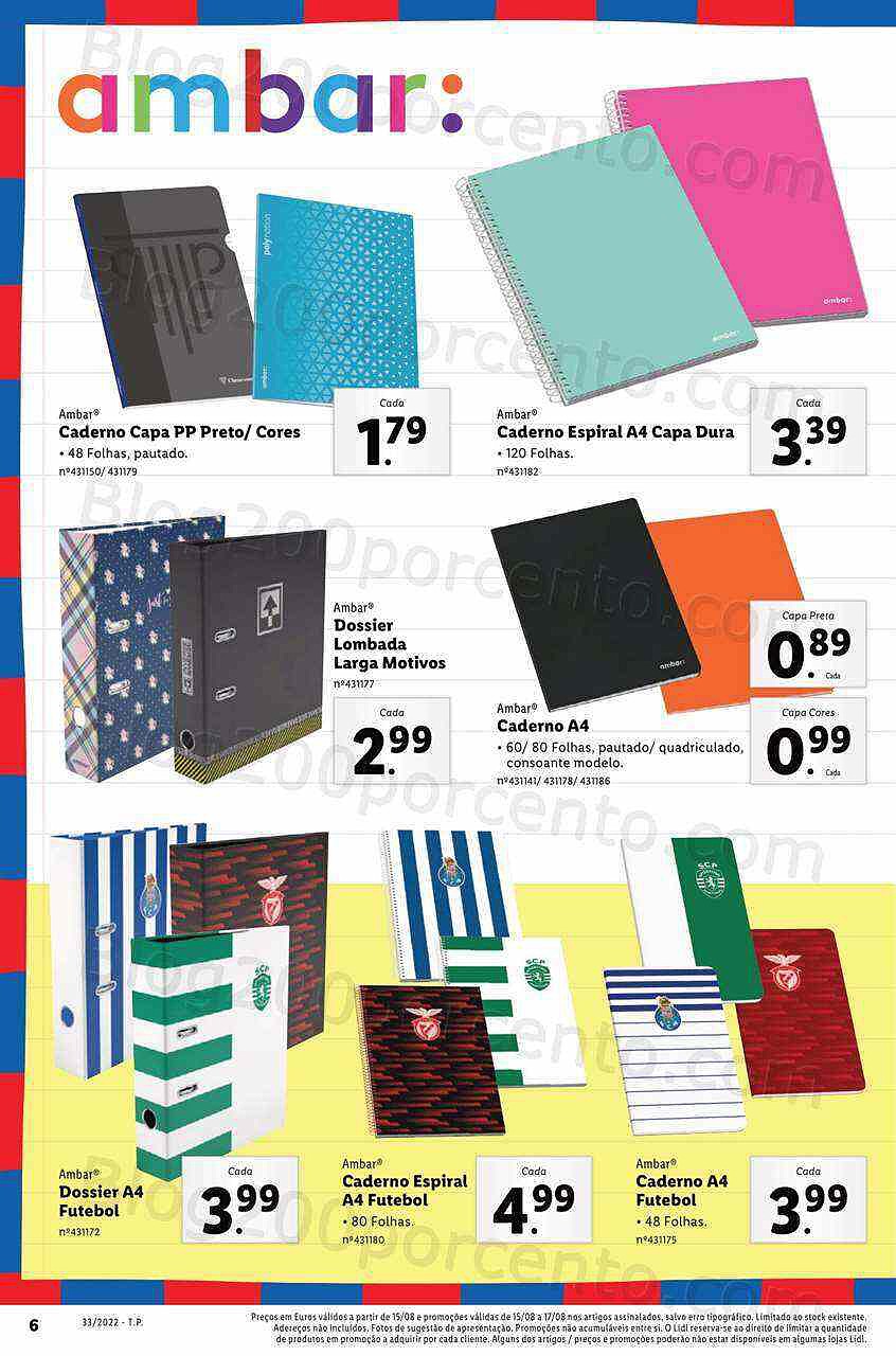 Antevisão Folheto LIDL Regresso às Aulas Promoções a partir de 15 agosto