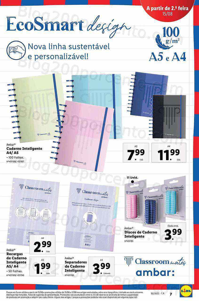 Antevisão Folheto LIDL Regresso às Aulas Promoções a partir de 15 agosto