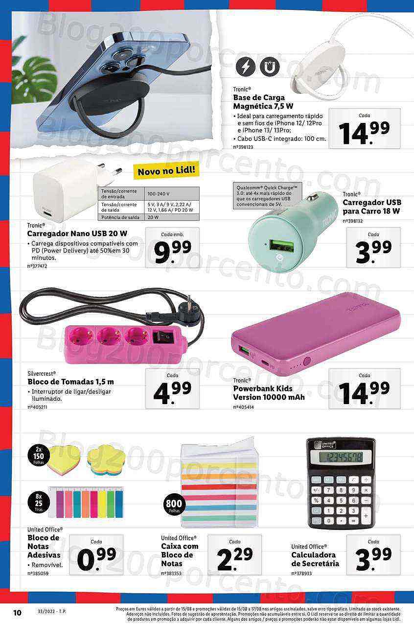 Antevisão Folheto LIDL Regresso às Aulas Promoções a partir de 15 agosto