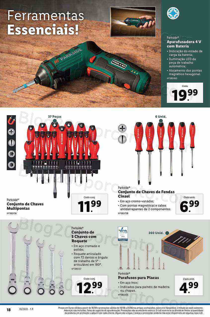 Antevisão Folheto LIDL Bazar Promoções a partir de 18 agosto