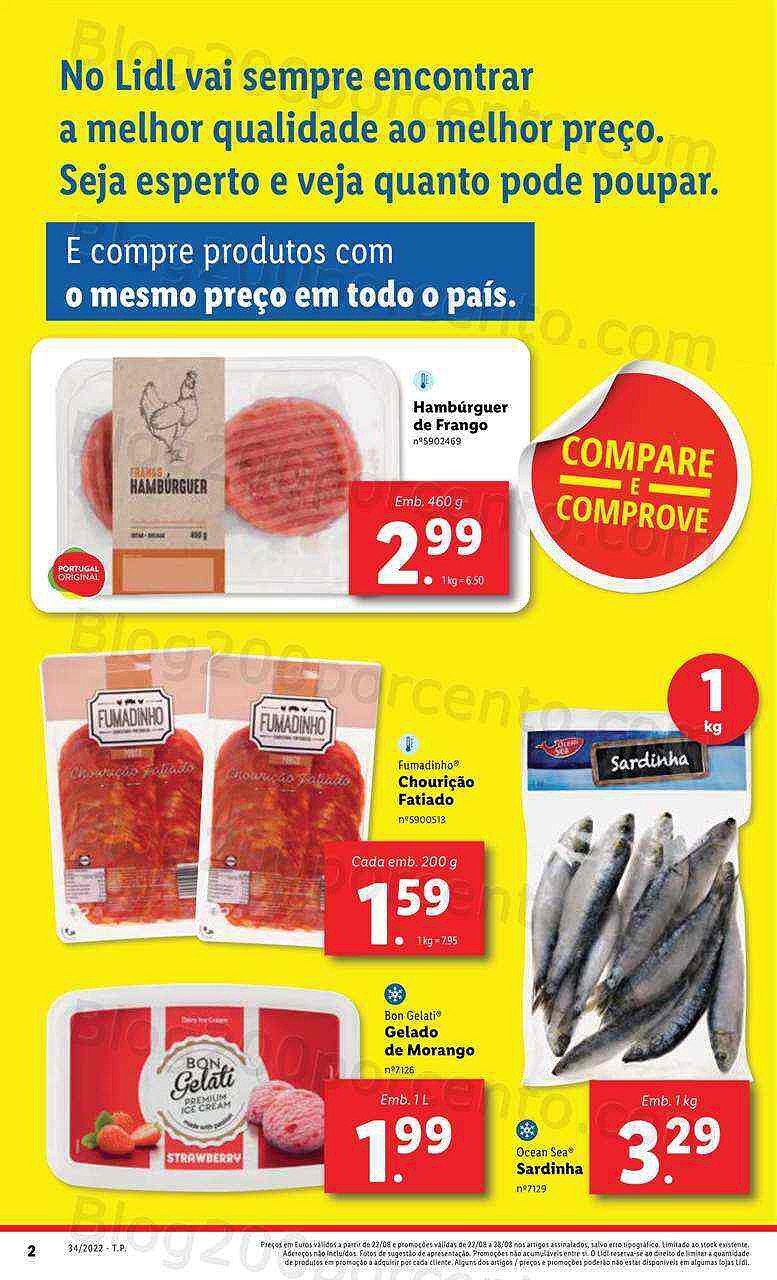Antevisão Folheto LIDL Promoções de 22 a 28 agosto - Versão Digital
