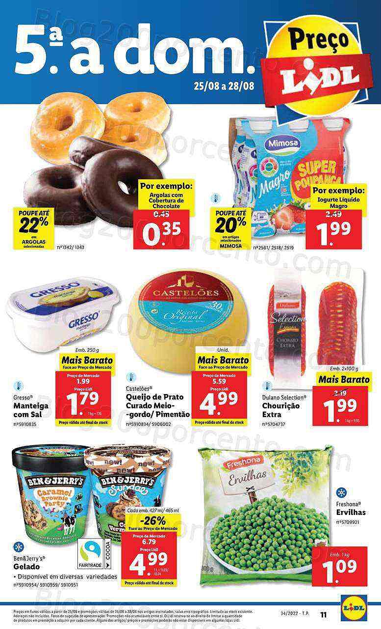 Antevisão Folheto LIDL Promoções de 25 a 28 agosto - quinta a domingo