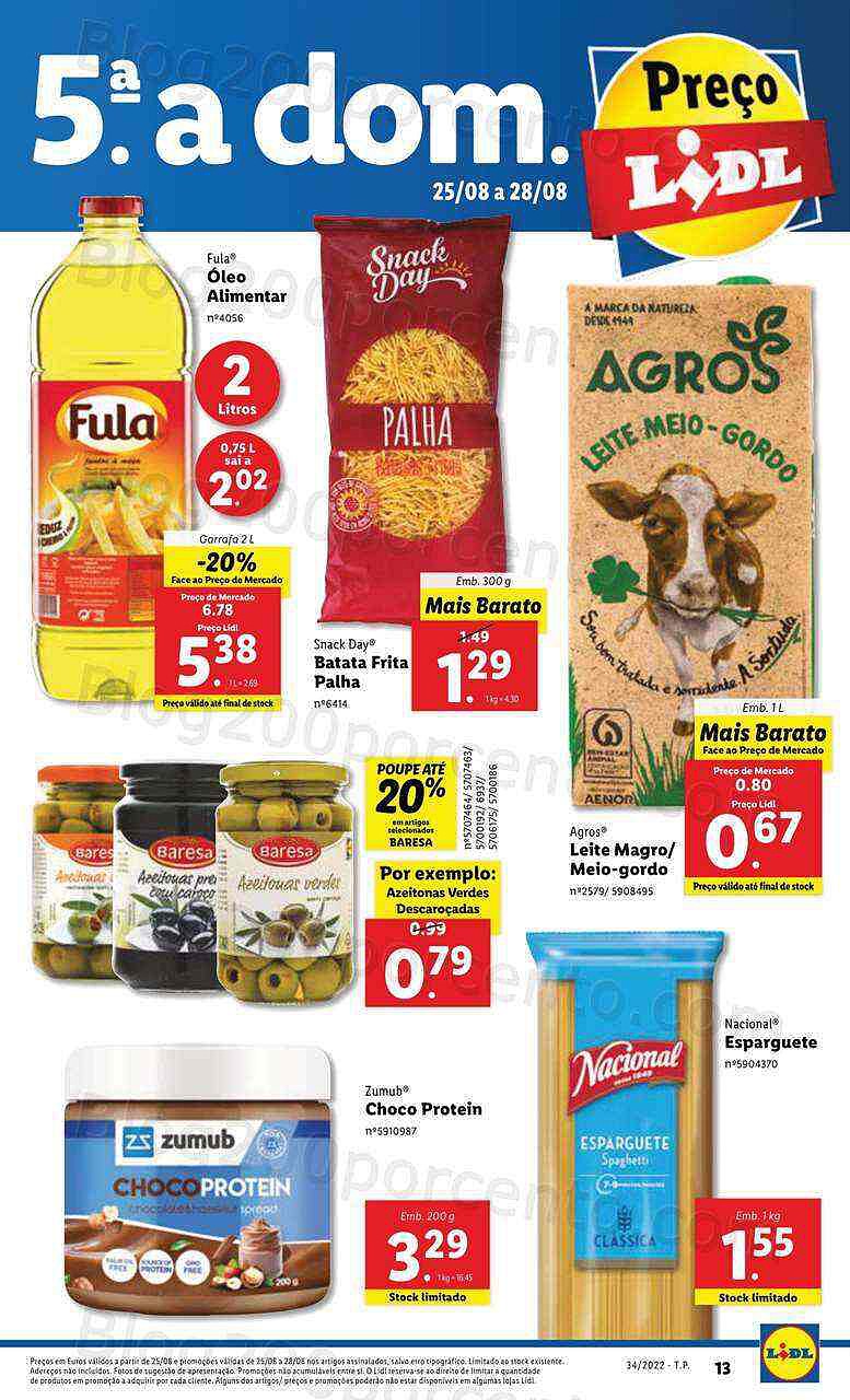 Antevisão Folheto LIDL Promoções de 22 a 28 agosto - Versão Digital