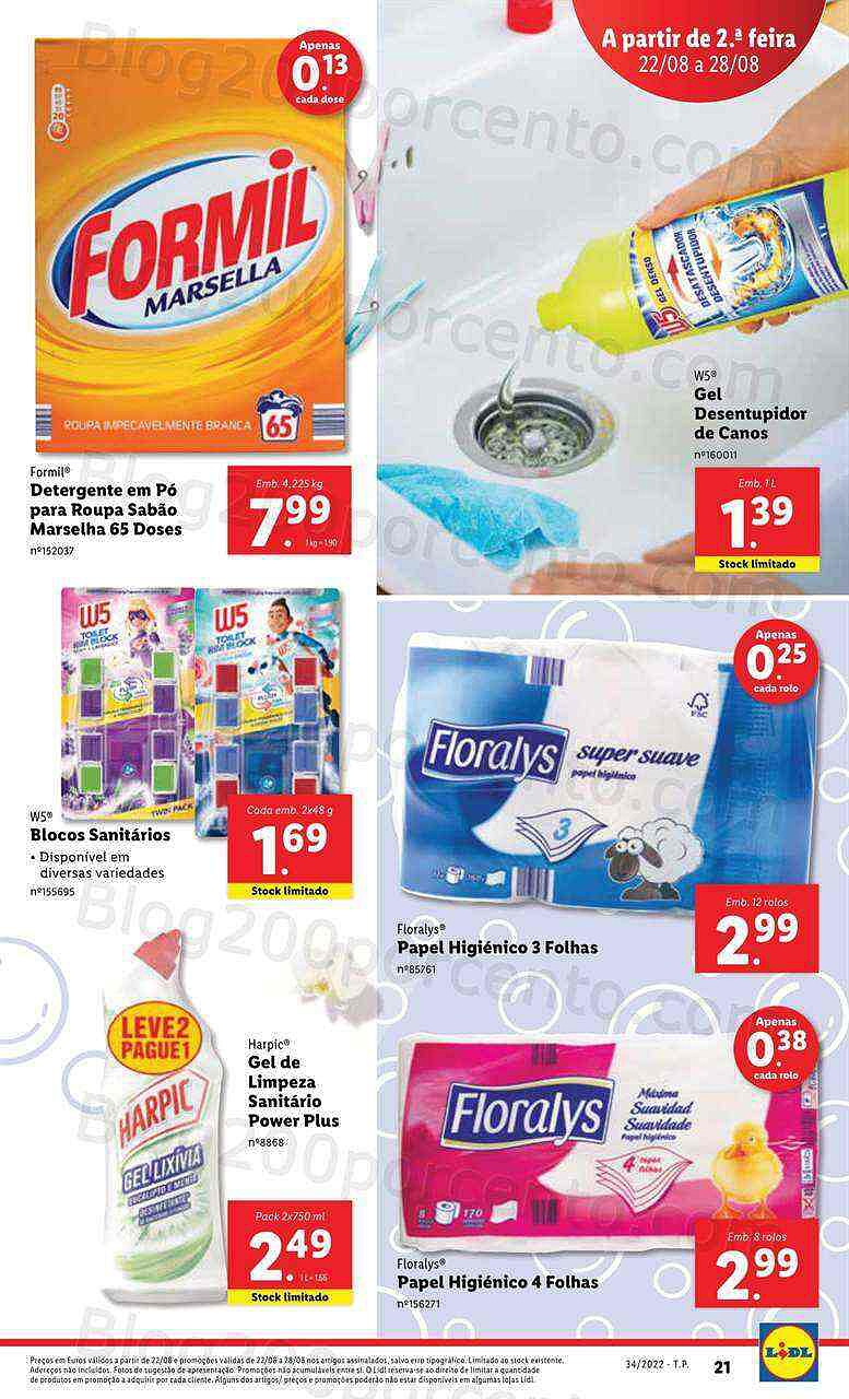 Antevisão Folheto LIDL Promoções de 22 a 28 agosto - Versão Digital