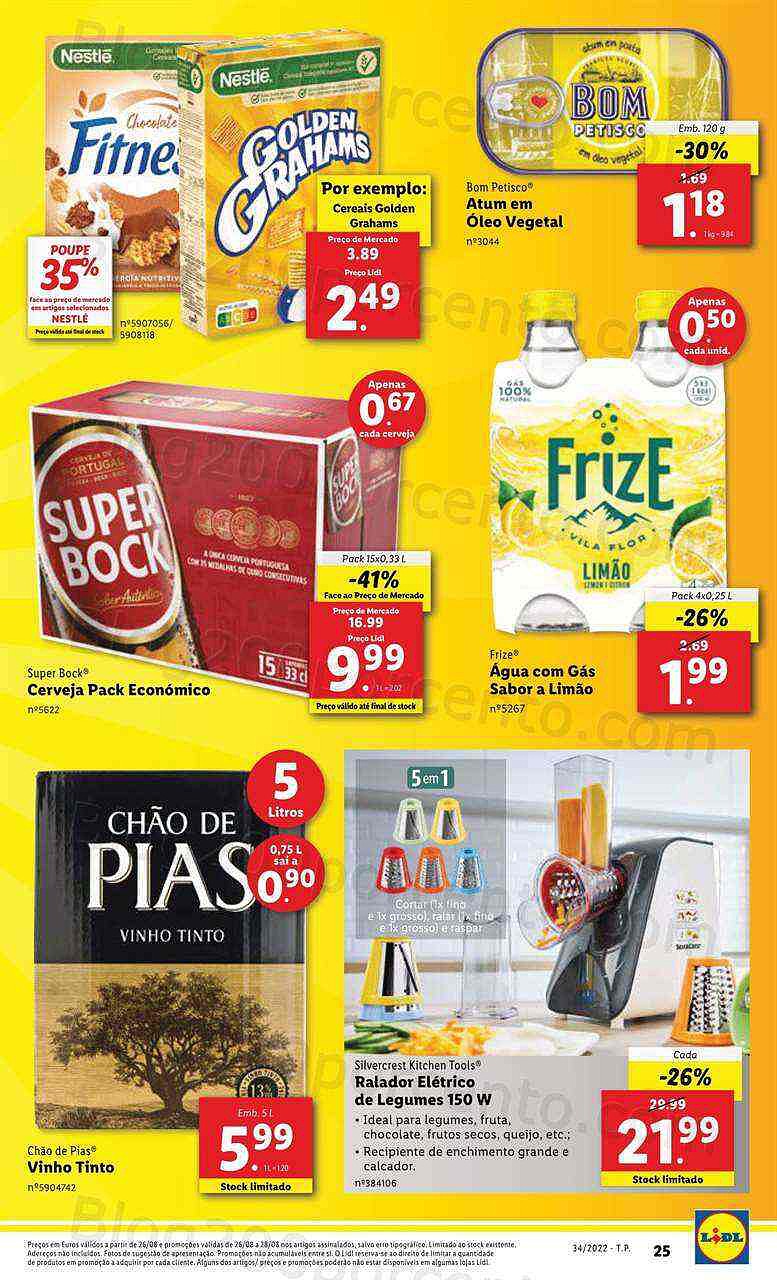 Antevisão Folheto LIDL Promoções de 22 a 28 agosto - Versão Digital
