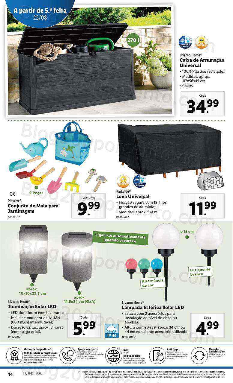 Antevisão Folheto LIDL Promoções de 22 a 28 agosto - Versão Digital