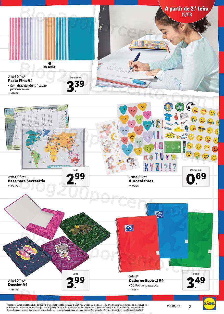 Antevisão Folheto LIDL Especial Regresso às Aulas Promoções a partir de 15 agosto
