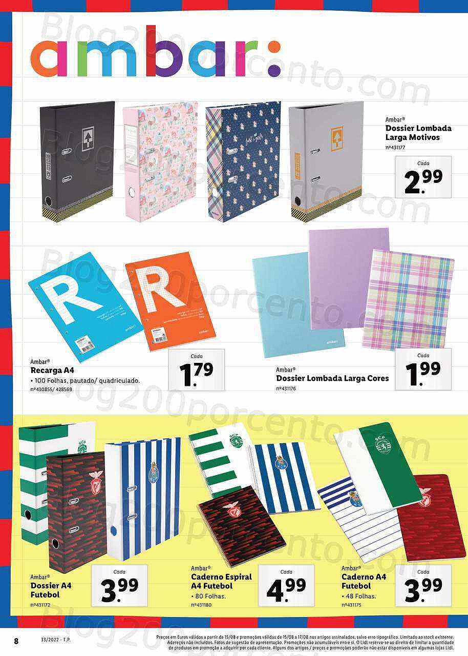 Antevisão Folheto LIDL Especial Regresso às Aulas Promoções a partir de 15 agosto