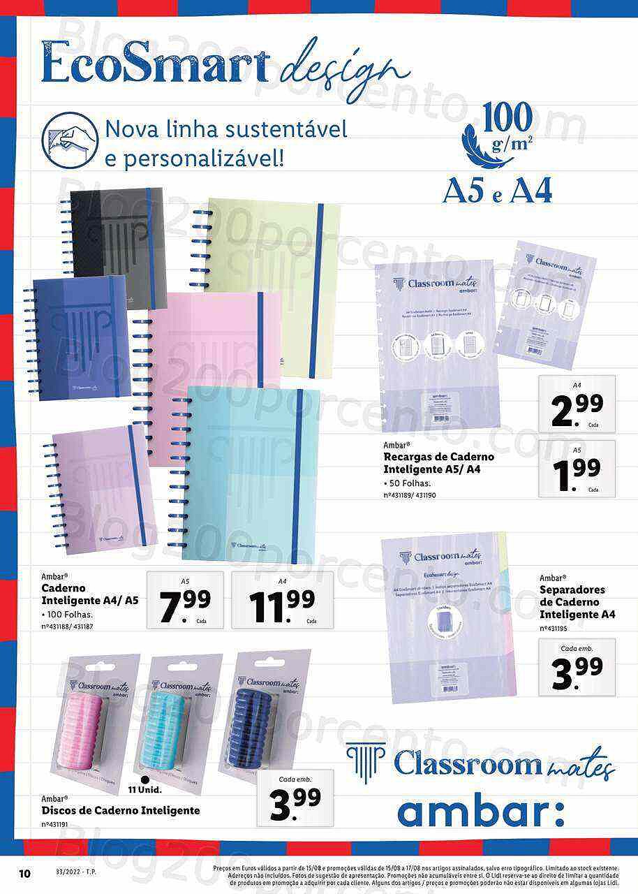 Antevisão Folheto LIDL Especial Regresso às Aulas Promoções a partir de 15 agosto