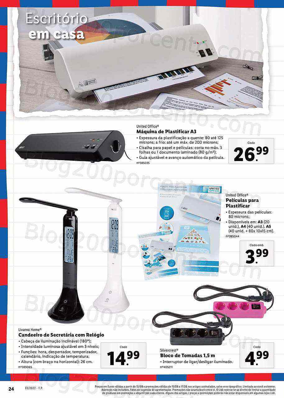 Antevisão Folheto LIDL Especial Regresso às Aulas Promoções a partir de 15 agosto