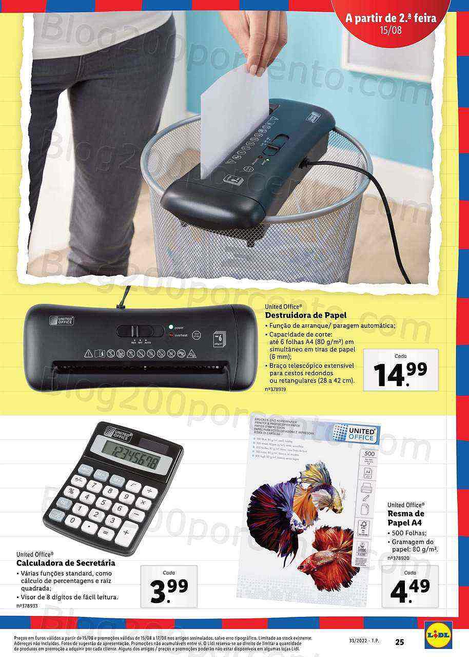 Antevisão Folheto LIDL Especial Regresso às Aulas Promoções a partir de 15 agosto