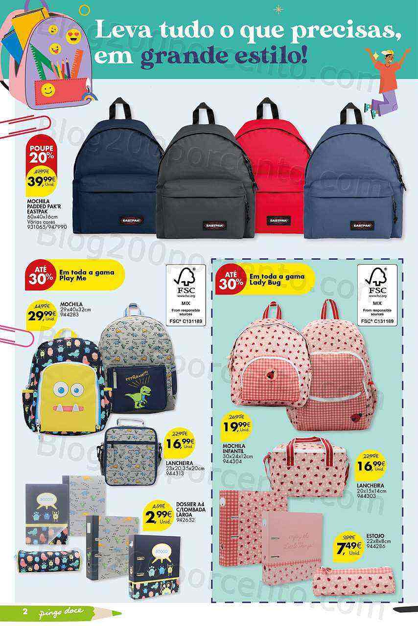 Antevisão Folheto PINGO DOCE Regresso às Aulas Lojas Médias Promoções de 16 agosto a 26 setembro