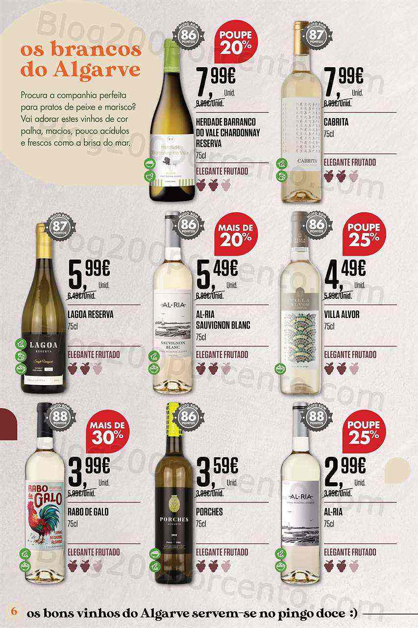 Antevisão Folheto PINGO DOCE Vinhos Algarve Promoções de 9 a 29 agosto