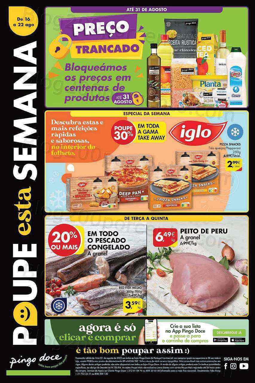 Antevisão Folheto PINGO DOCE Lojas Grandes Promoções de 16 agosto a 22 agosto