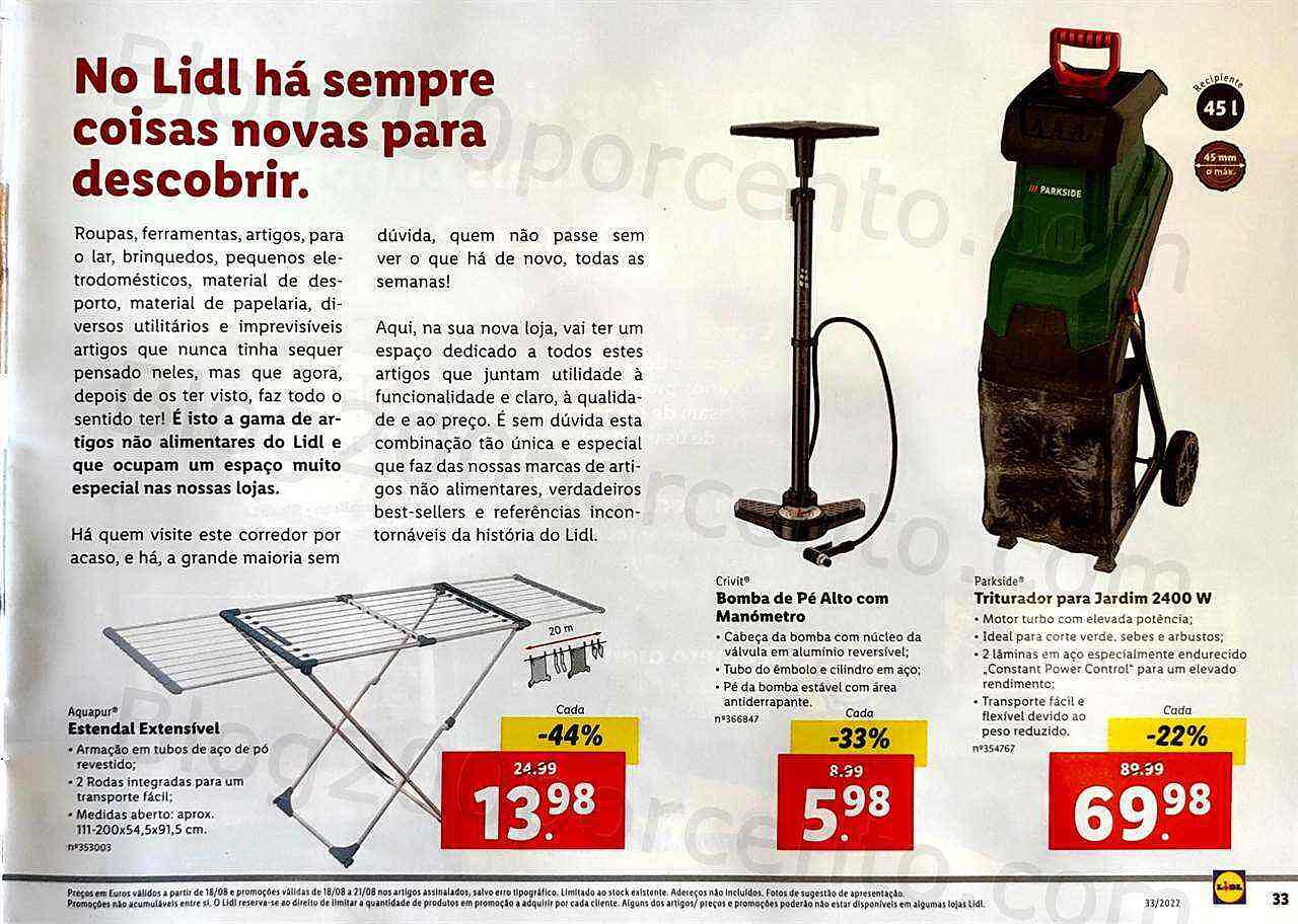 Antevisão Folheto LIDL Aberturas Promoções Extra 18 agosto a 21 agosto