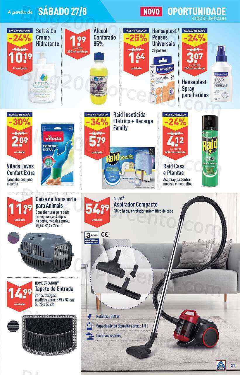 Antevisão Folheto ALDI Bazar Promoções de 24 a 30 agosto
