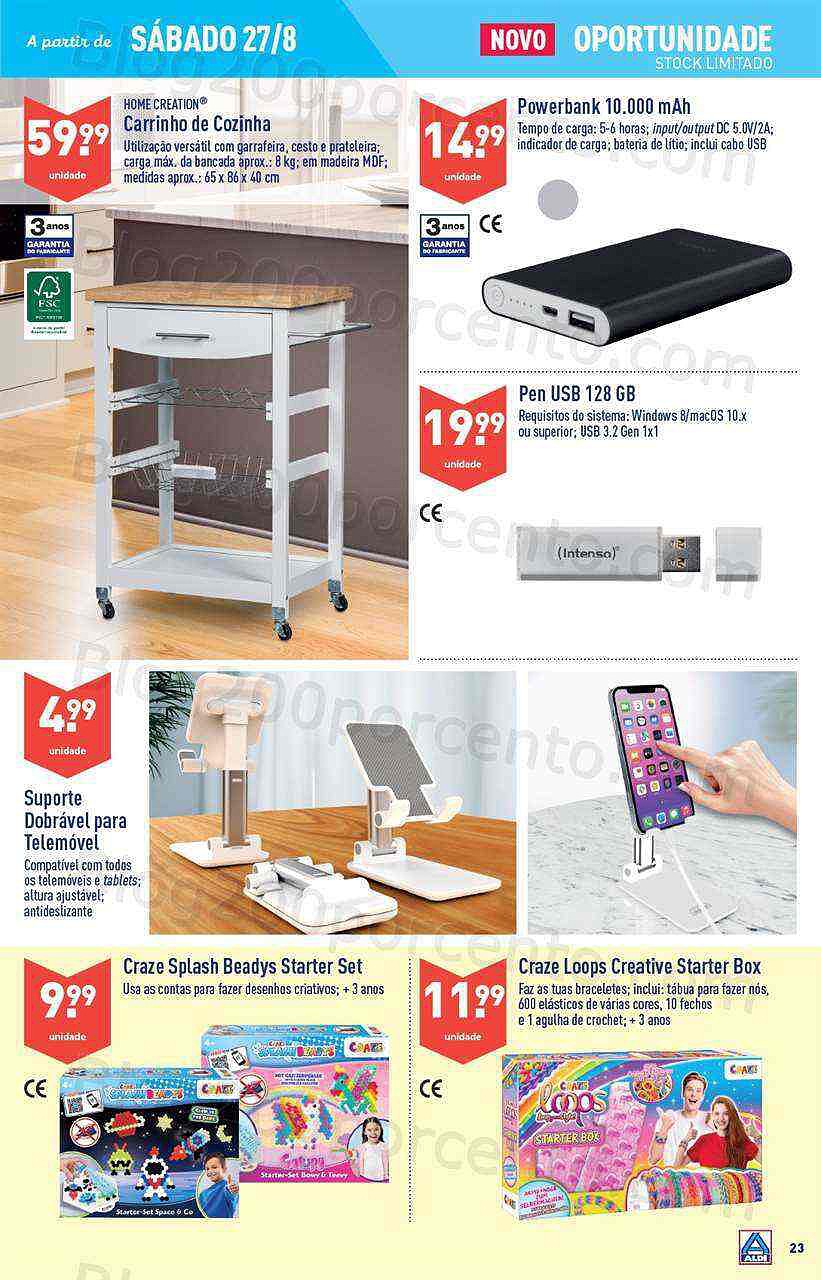 Antevisão Folheto ALDI Bazar Promoções de 24 a 30 agosto