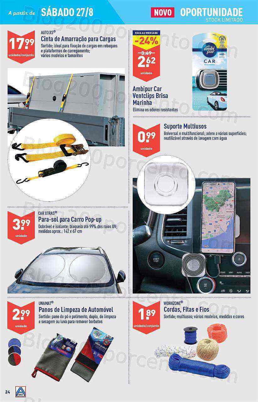Antevisão Folheto ALDI Bazar Promoções de 24 a 30 agosto