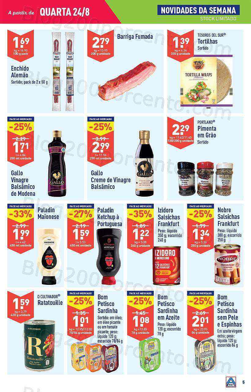 Antevisão Folheto ALDI Promoções de 24 agosto a 30 agosto