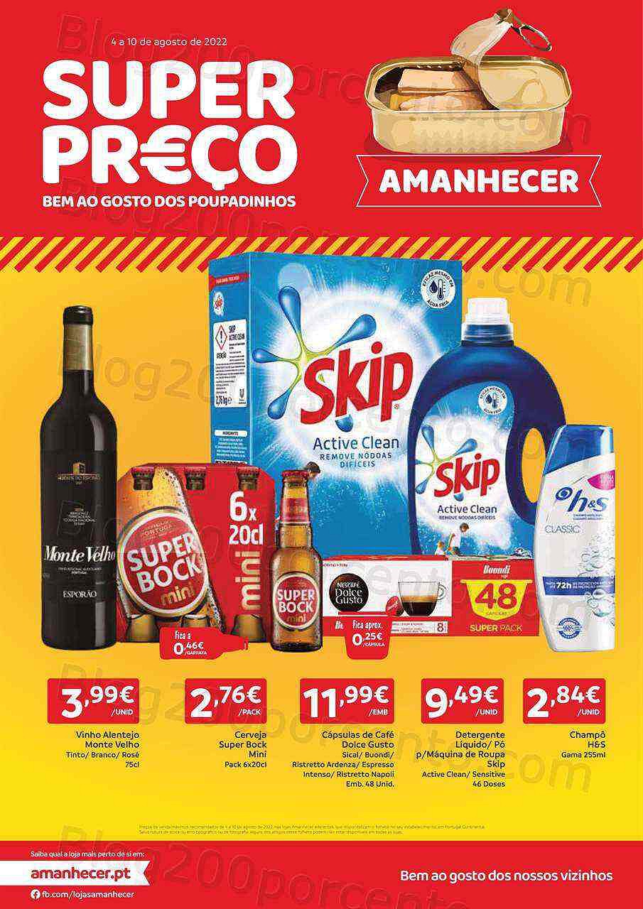 Antevisão Folheto AMANHECER Promoções de 4 agosto a 10 agosto