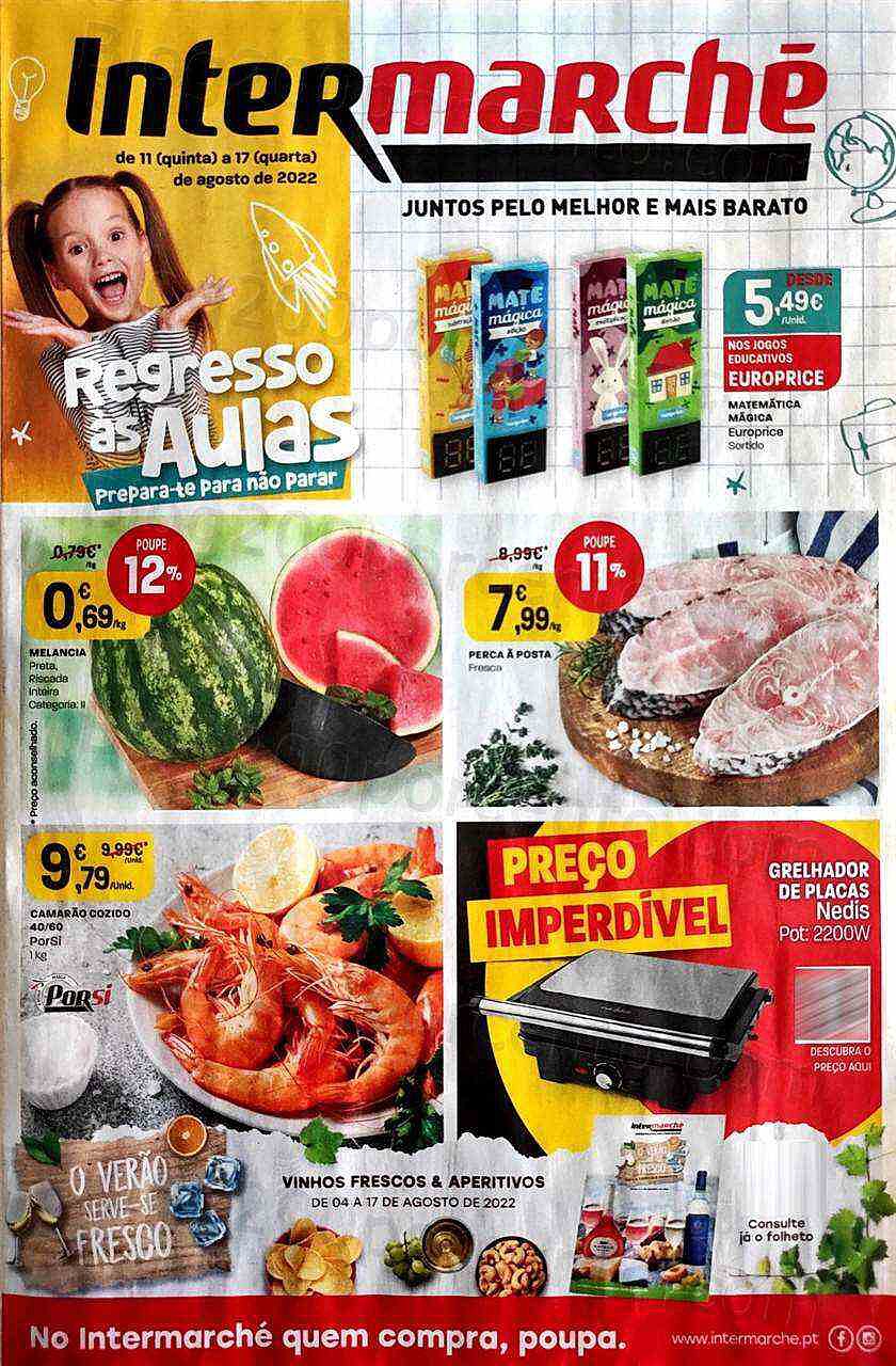 Antevisão Folheto INTERMARCHÉ Promoções de 11 agosto a 17 agosto