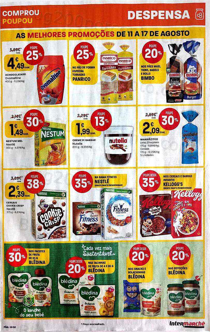 Antevisão Folheto INTERMARCHÉ Promoções de 11 agosto a 17 agosto