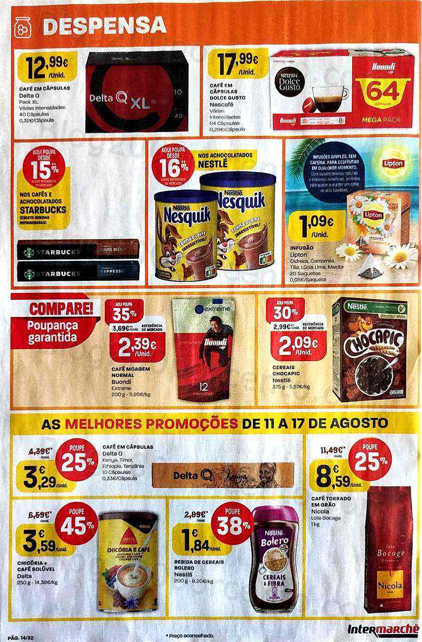Antevisão Folheto INTERMARCHÉ Promoções de 11 agosto a 17 agosto