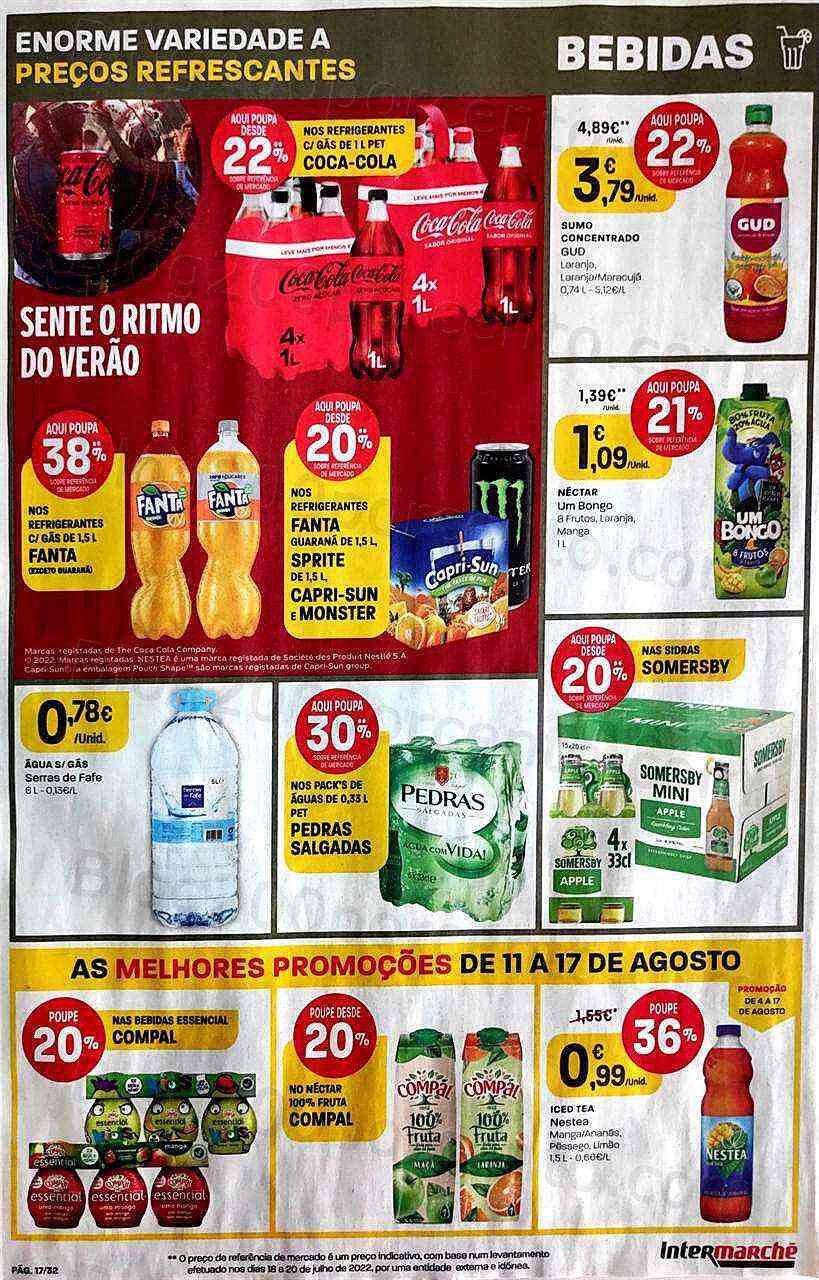 Antevisão Folheto INTERMARCHÉ Promoções de 11 agosto a 17 agosto