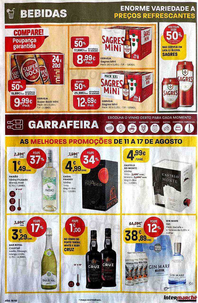 Antevisão Folheto INTERMARCHÉ Promoções de 11 agosto a 17 agosto