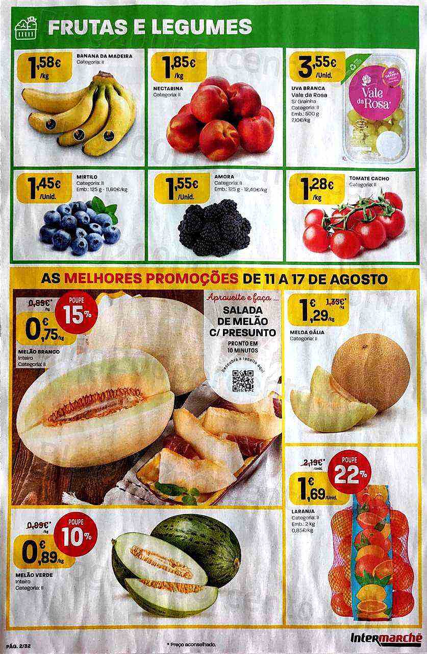 Antevisão Folheto INTERMARCHÉ Promoções de 11 agosto a 17 agosto
