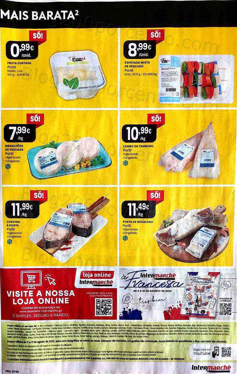 Antevisão Folheto INTERMARCHÉ Promoções de 11 agosto a 17 agosto