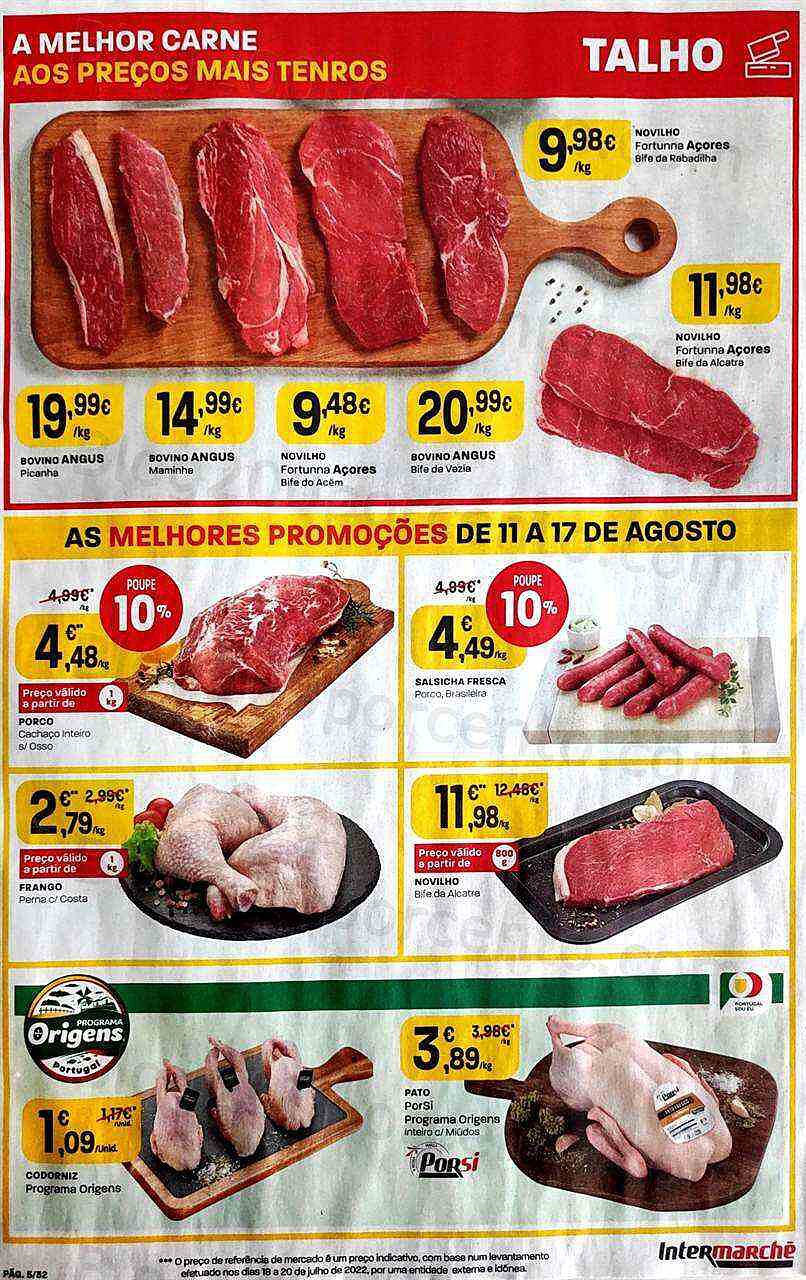 Antevisão Folheto INTERMARCHÉ Promoções de 11 agosto a 17 agosto