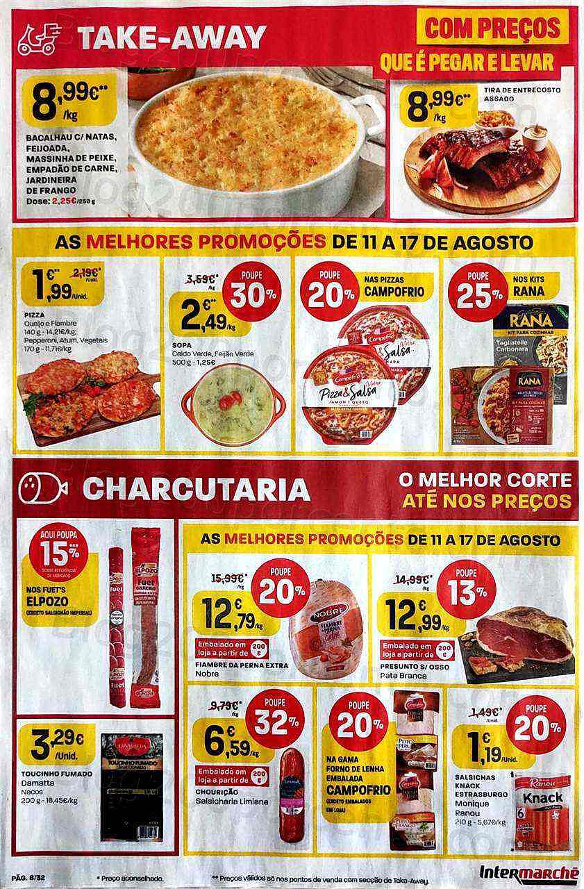Antevisão Folheto INTERMARCHÉ Promoções de 11 agosto a 17 agosto