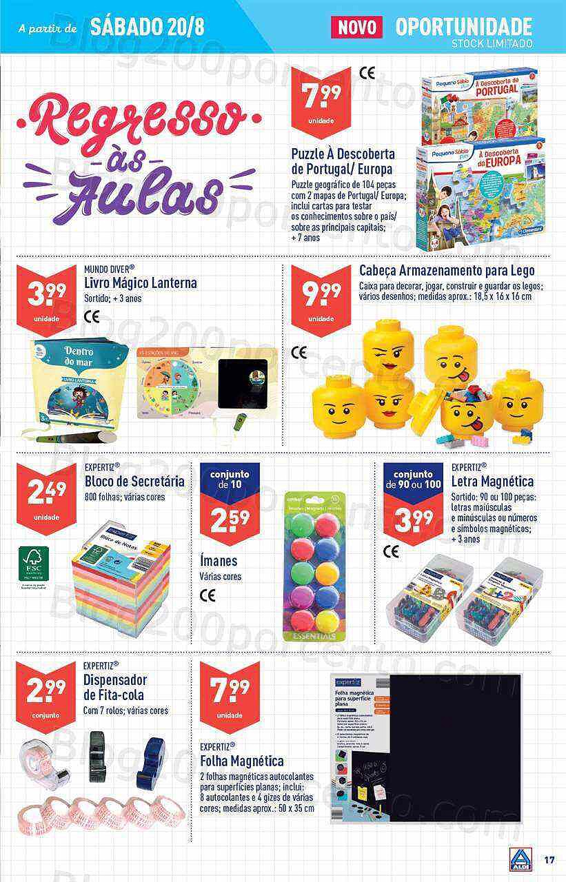 Antevisão Folheto ALDI Promoções de 17 agosto a 23 agosto