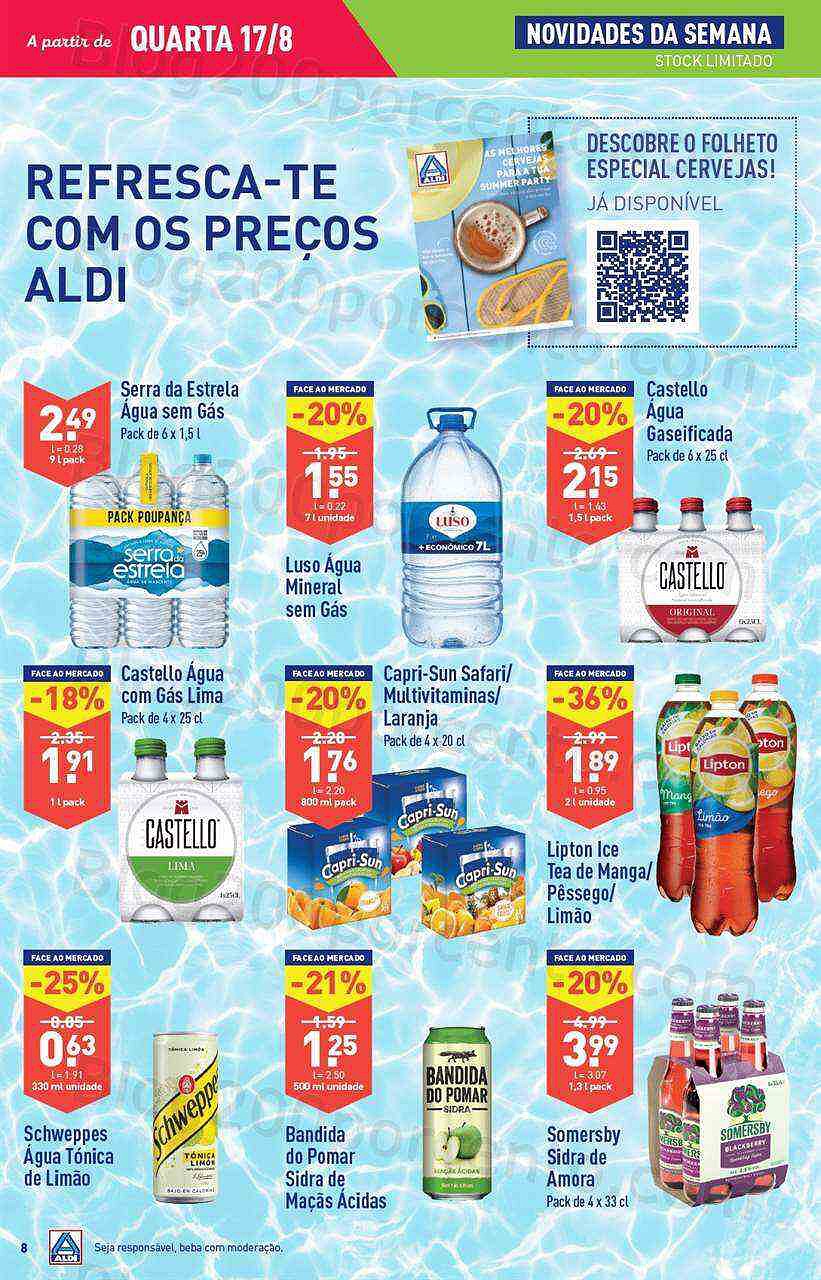 Antevisão Folheto ALDI Promoções de 17 agosto a 23 agosto