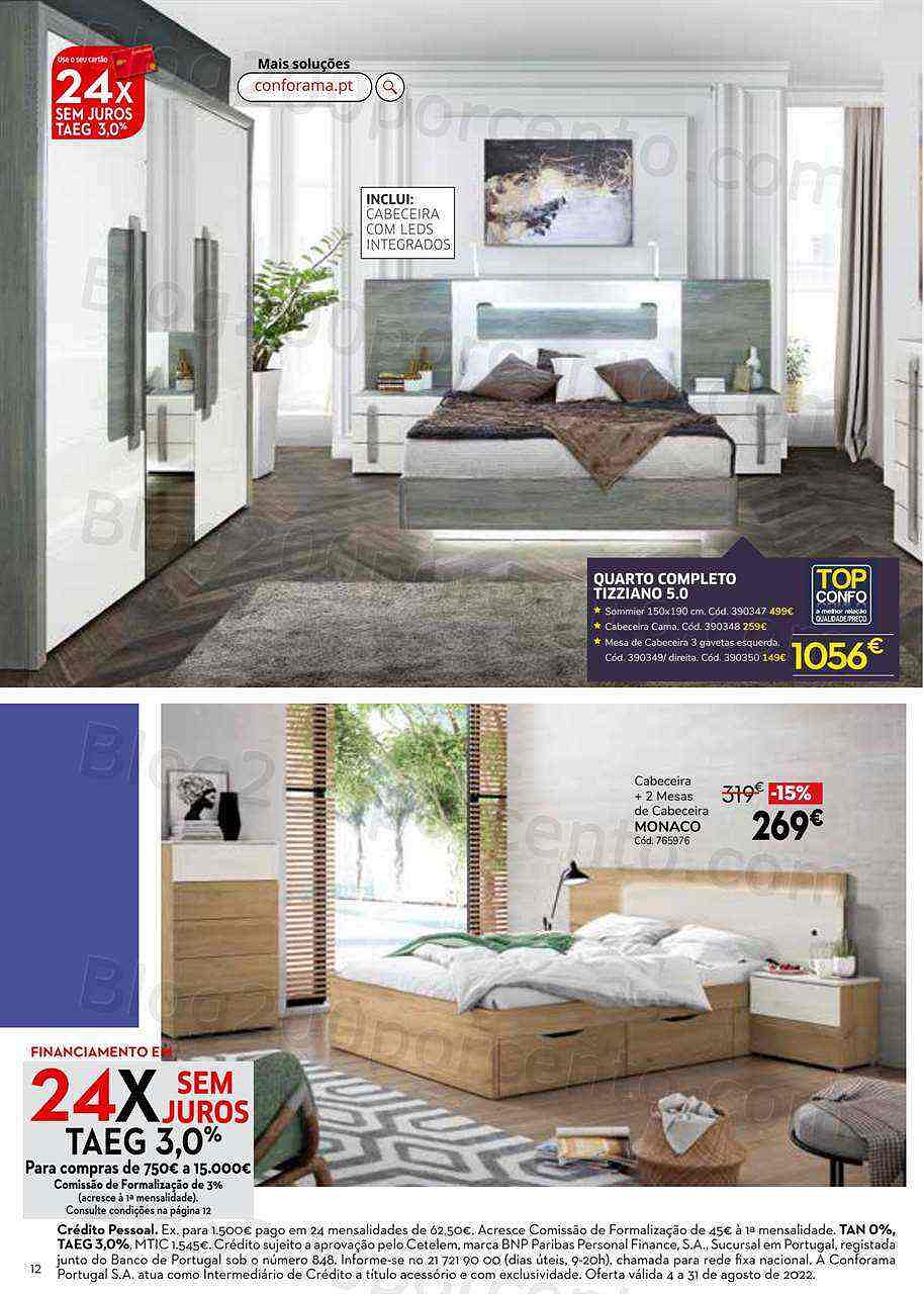 Antevisão Folheto CONFORAMA Promoções de 4 agosto a 31 agosto