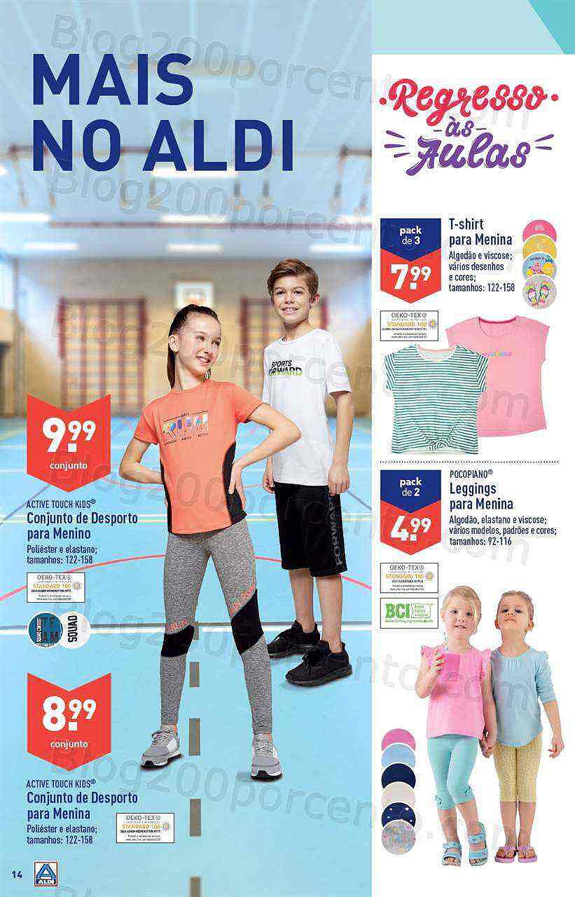Antevisão Folheto ALDI Regresso às Aulas Promoções de 17 a 23 agosto