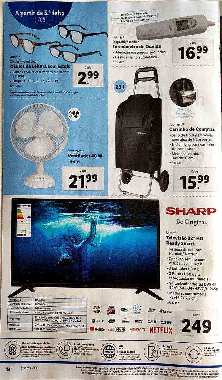 Antevisão Folheto LIDL Bazar Promoções a partir de 11 agosto