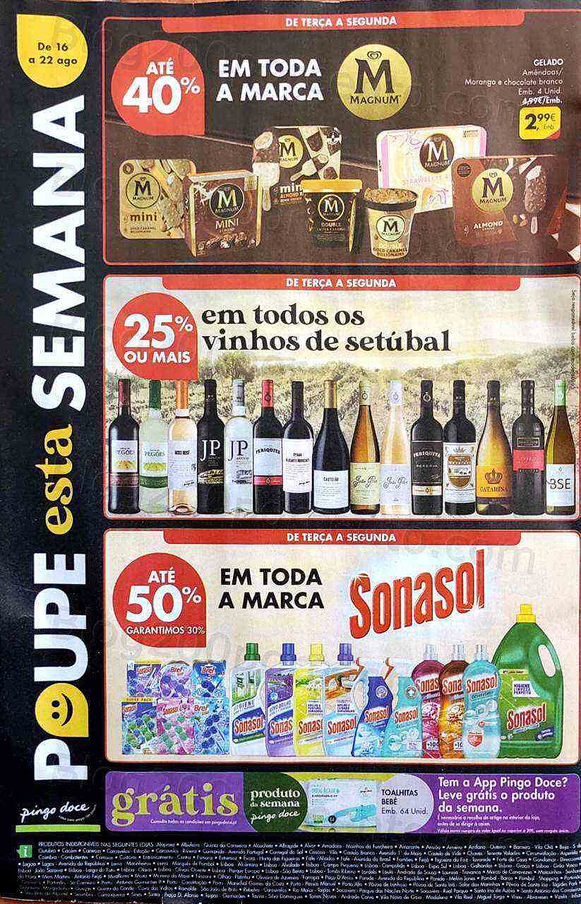 Antevisão Folheto PINGO DOCE Lojas Médias Promoções de 16 a 22 agosto