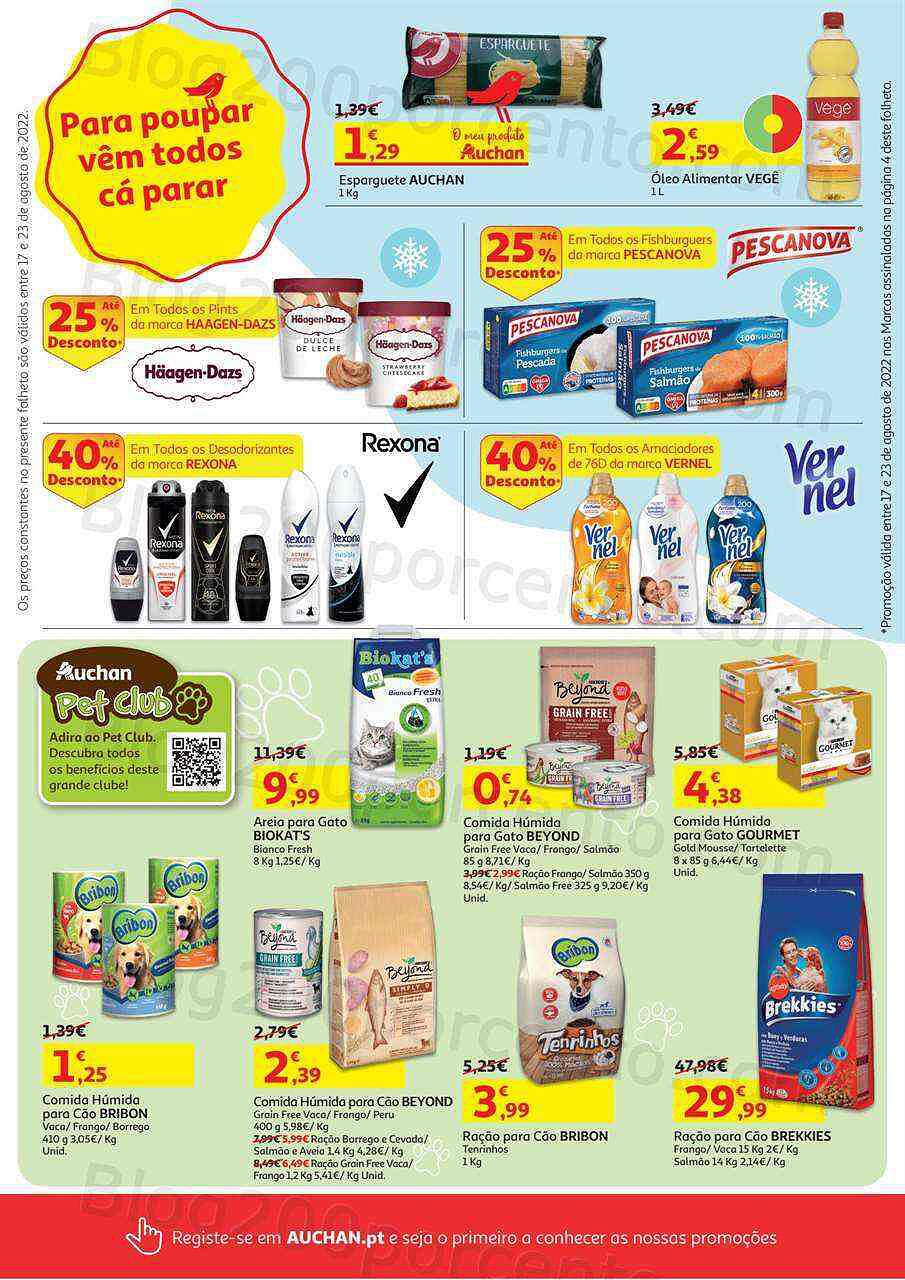 Antevisão Folheto AUCHAN Promoções de 17 agosto a 23 agosto
