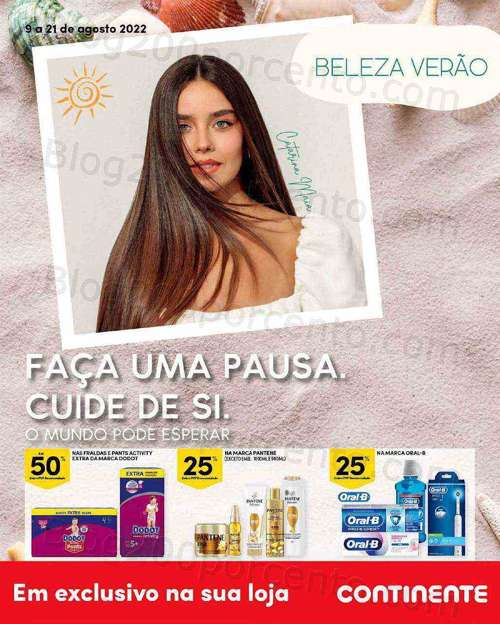 Antevisão Folheto CONTINENTE Beleza Verão Promoções de 9 agosto a 21 agosto