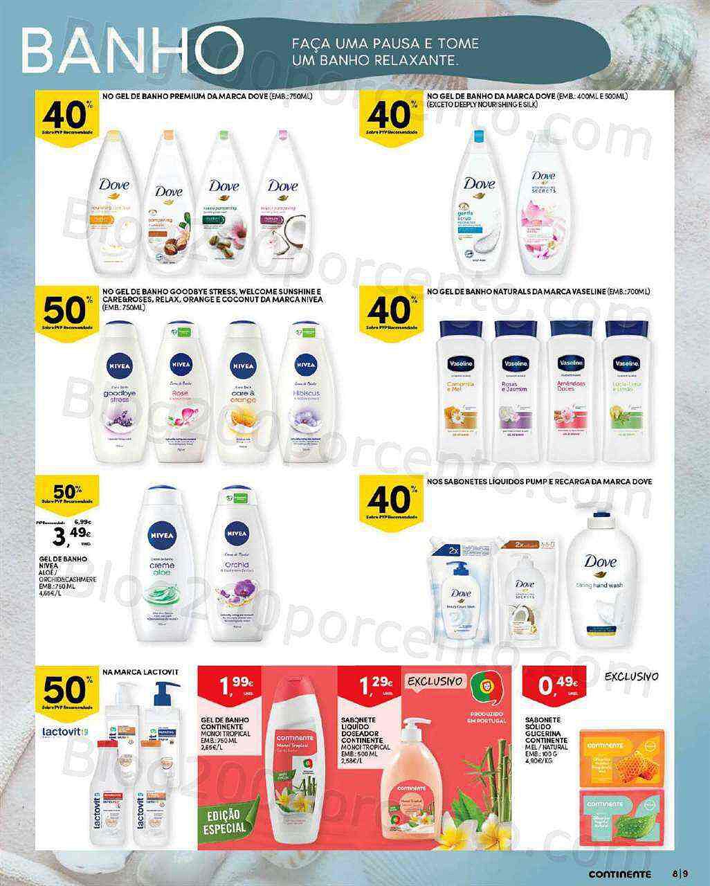 Antevisão Folheto CONTINENTE Beleza Verão Promoções de 9 agosto a 21 agosto