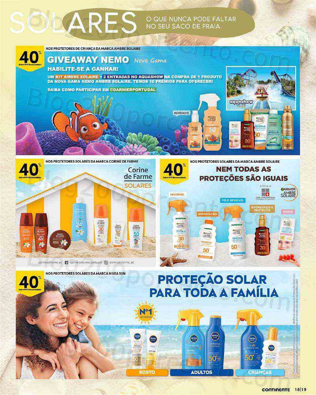 Antevisão Folheto CONTINENTE Beleza Verão Promoções de 9 agosto a 21 agosto