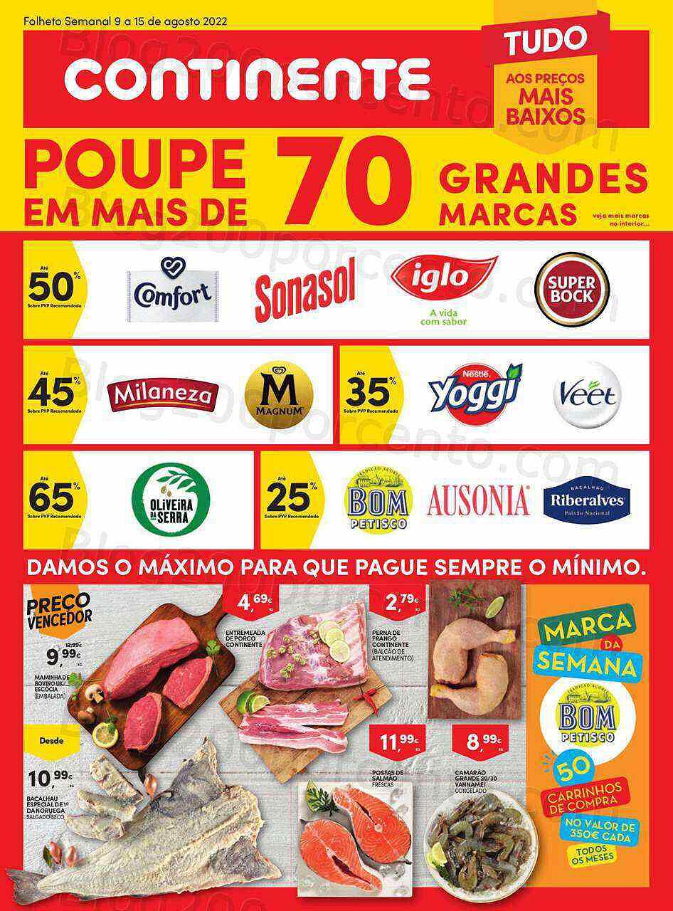 Antevisão Folheto CONTINENTE Bom Dia Promoções de 9 a 15 agosto
