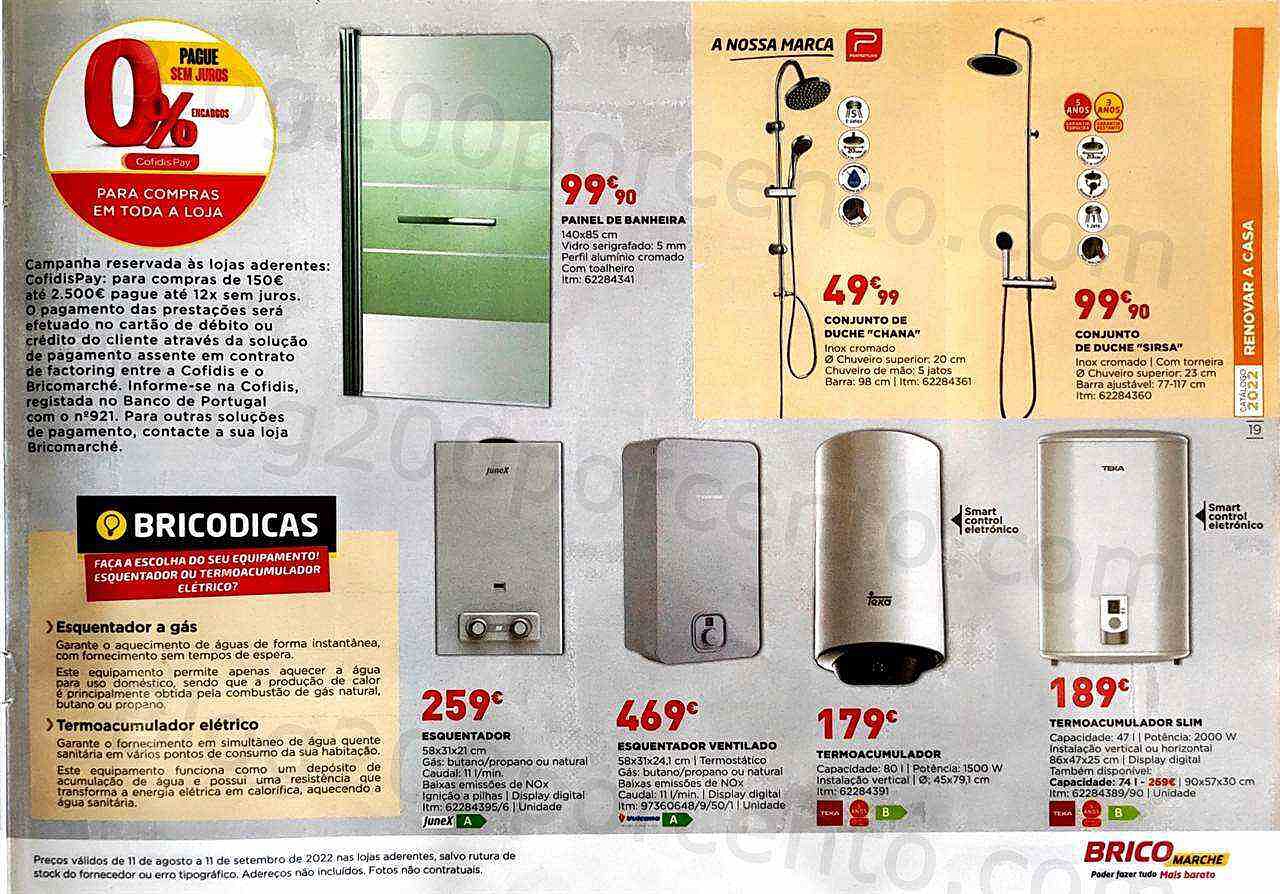 Antevisão Folheto BRICOMARCHÉ Promoções de 11 agosto a 11 setembro