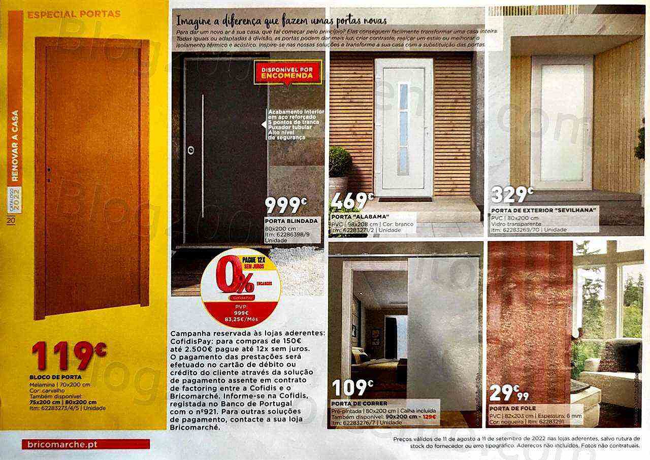 Antevisão Folheto BRICOMARCHÉ Promoções de 11 agosto a 11 setembro
