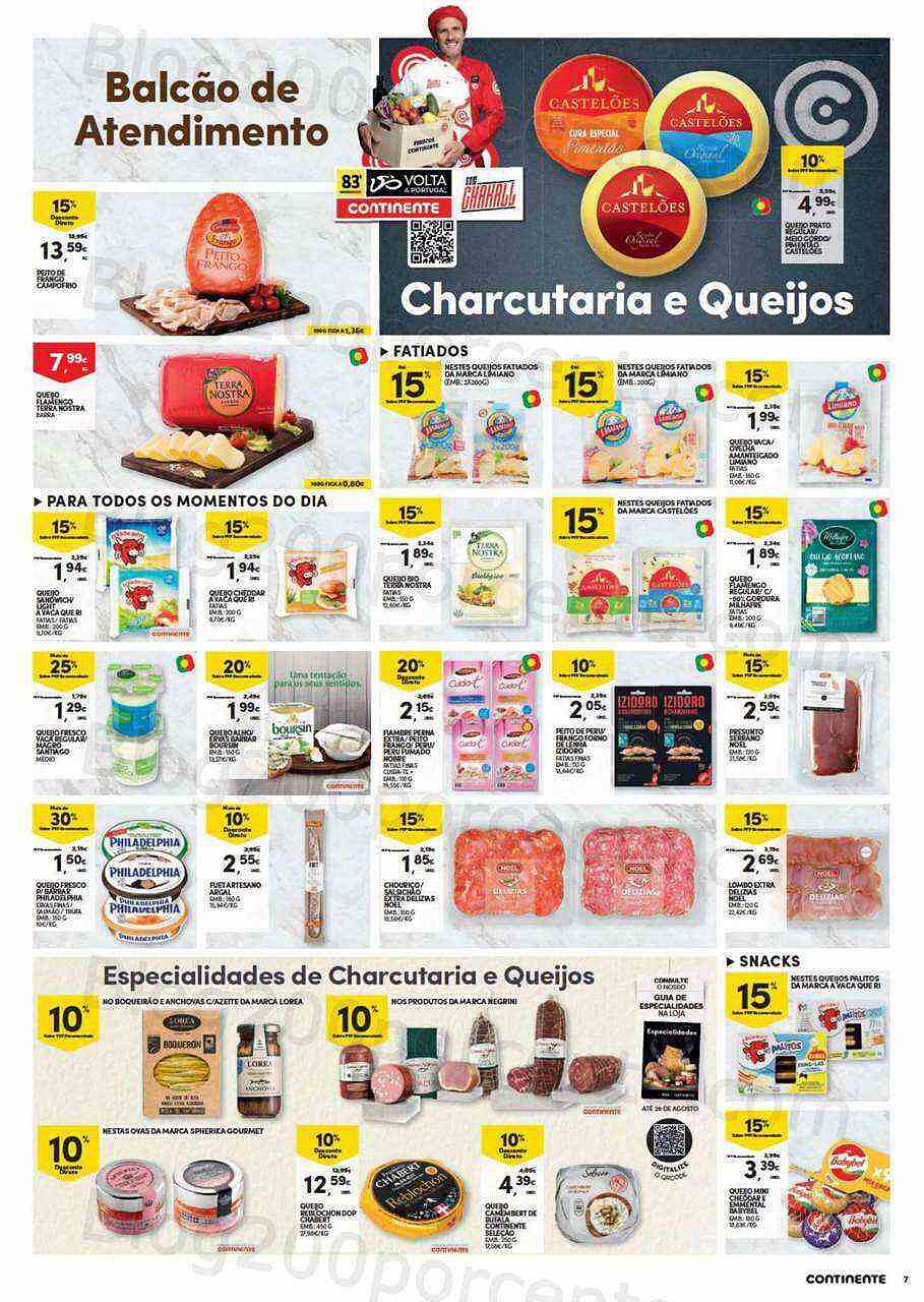 Antevisão Folheto CONTINENTE Frescos Promoções de 9 a 15 agosto