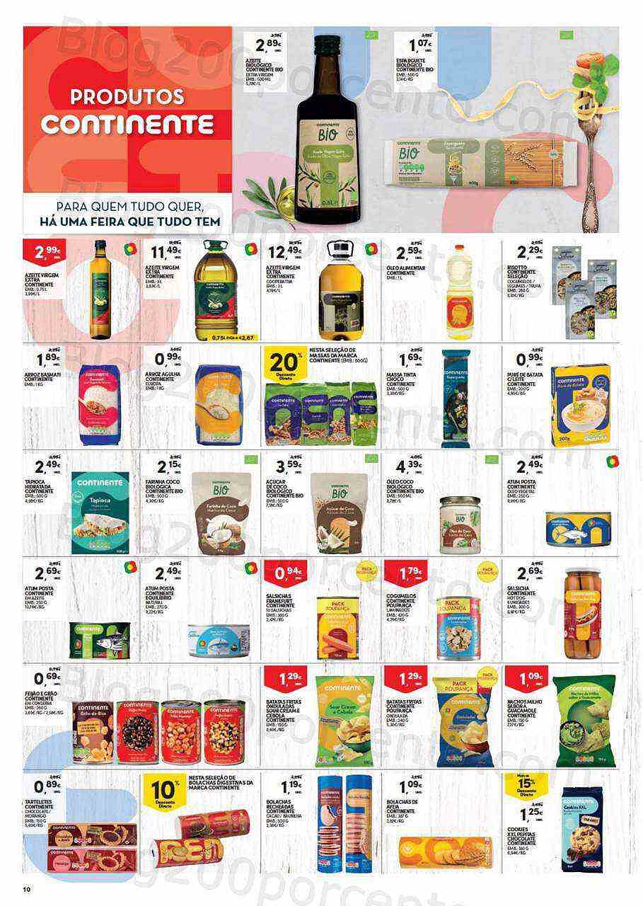 Antevisão Folheto CONTINENTE Mercearia Promoções de 9 agosto a 15 agosto
