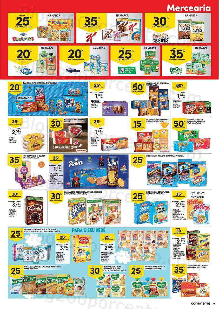 Antevisão Folheto CONTINENTE Mercearia Promoções de 9 agosto a 15 agosto